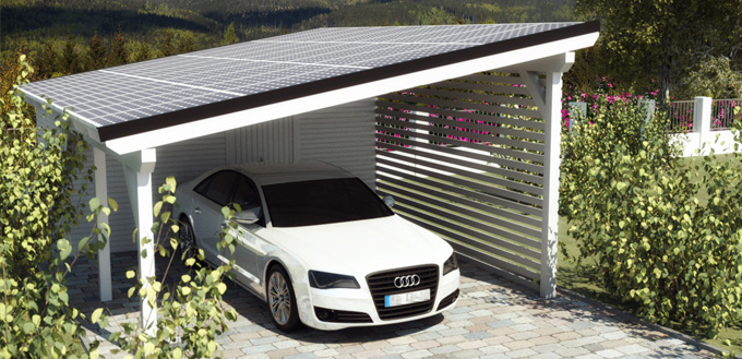 Solarcarport Einzelcarport Bausatz