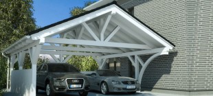 Spitzdach Doppelcarport Bausatz