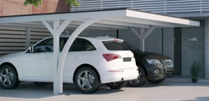 Flachdach Doppelcarport Bausatz